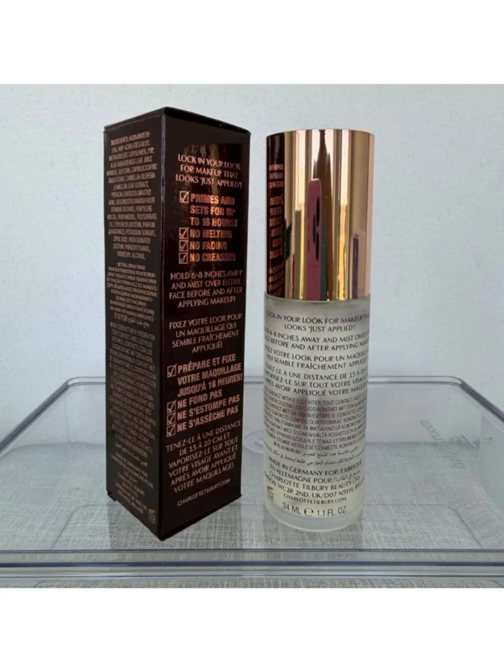 NEW CHARLOTTE TILBURY AIRBRUSH FLAWLESS SETTING SPRAY 34ML